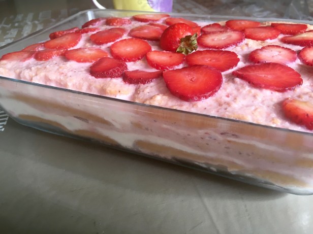 tiramisú de fresa