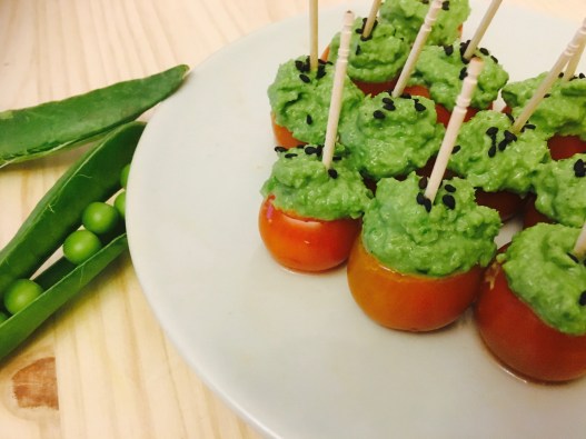 humus de guisantes anacardos y espirulina