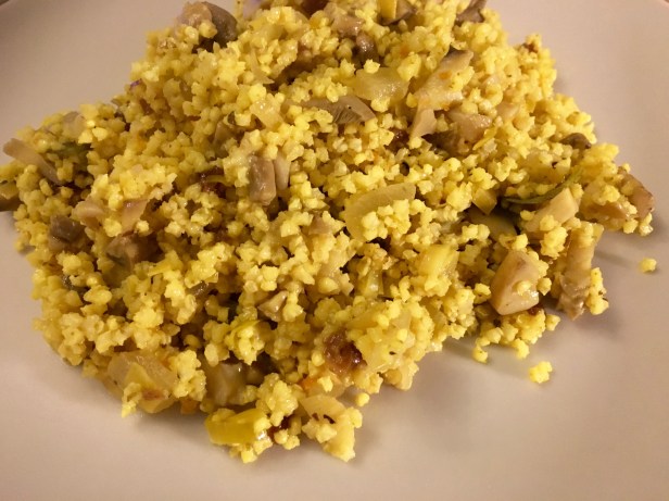 mijo a la curcuma con verduras