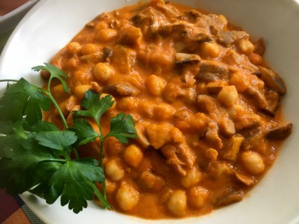 callos veganos con garbanzos